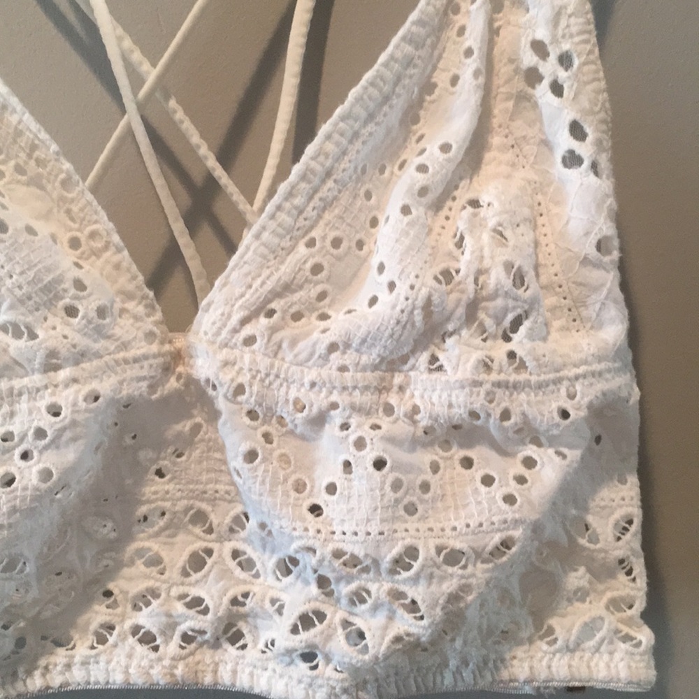SOLD // White Eyelet Bralette - Picture 2 of 5
